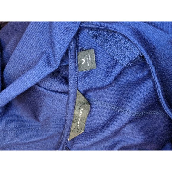 Investments Navy Blue Shirt Blouse Top Size M 3/4 Sleeve Womens - Picture 3 of 5